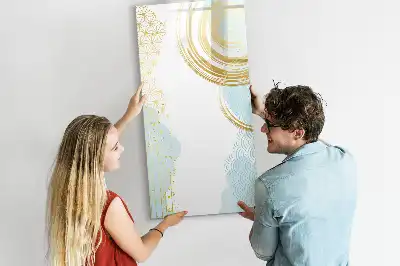 Tablă magnetică de scris decorată cu motiv abstract