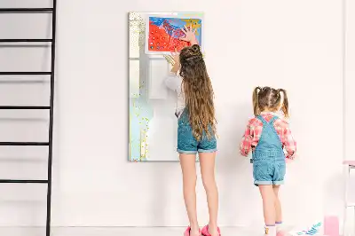 Tablă magnetică de scris decorată cu motiv abstract