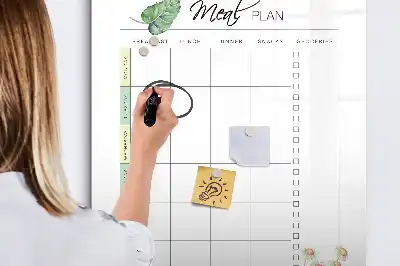 Tablă magnetică pentru planificarea meselor pentru scris