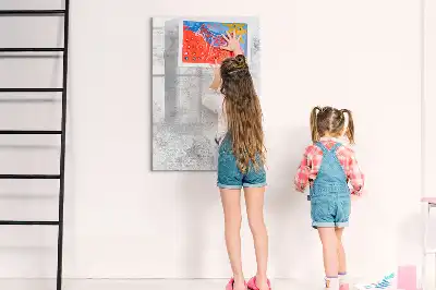 Tablă cu marker design perete de beton