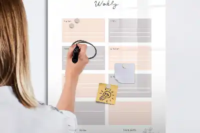 Planificator săptămânal tablă magnetică cu marker
