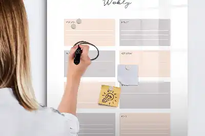 Planificator săptămânal tablă magnetică cu marker
