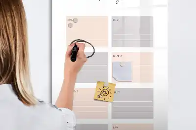 Planificator săptămânal tablă magnetică cu marker