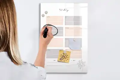 Planificator săptămânal tablă magnetică cu marker