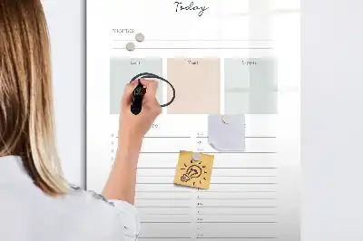 Tablă magnetică pentru scris planificator zilnic