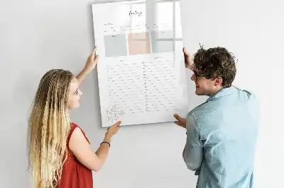 Tablă magnetică pentru scris planificator zilnic