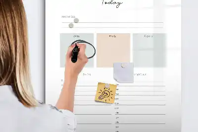 Tablă magnetică pentru scris planificator zilnic