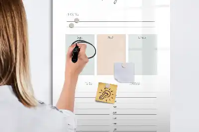 Tablă magnetică pentru scris planificator zilnic