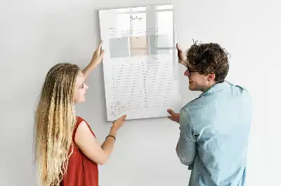 Tablă magnetică pentru scris planificator zilnic