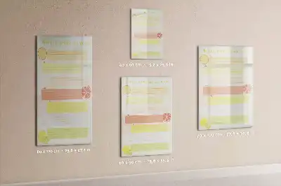 Planificator de meniu cu suprafață magnetică pentru marker