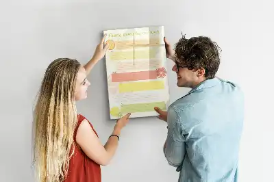 Planificator de meniu cu suprafață magnetică pentru marker