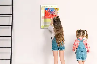 Planificator de meniu cu suprafață magnetică pentru marker