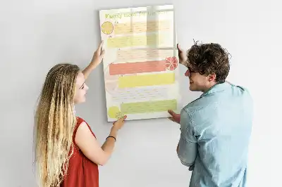 Planificator de meniu cu suprafață magnetică pentru marker