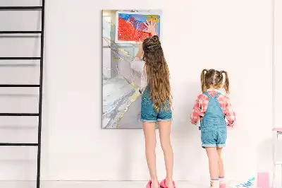 Tablă magnetică de scris cu aspect de marmură decorativă