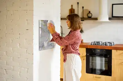 Tablă magnetică de scris cu aspect de marmură decorativă