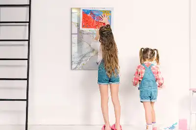 Tablă magnetică de scris cu aspect de marmură decorativă