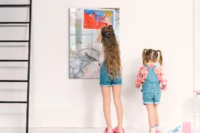 Tablă cu marker cu model de marmură