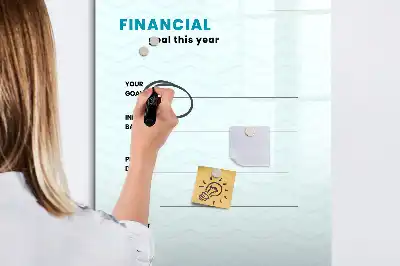 Planificator financiar tablă magnetică de scris