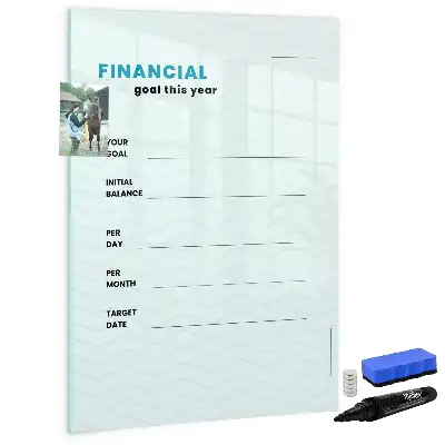 Planificator financiar tablă magnetică de scris
