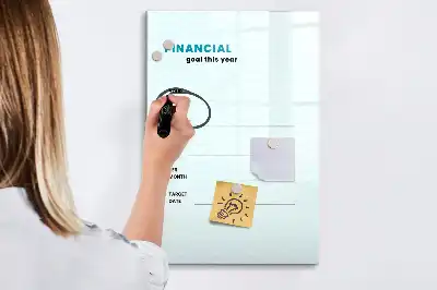 Planificator financiar tablă magnetică de scris