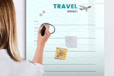Tablă magnetică pentru planificarea călătoriilor planificator de călătorii