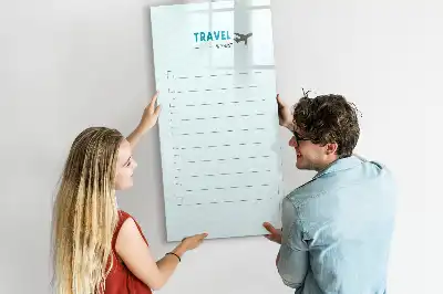 Tablă magnetică pentru planificarea călătoriilor planificator de călătorii