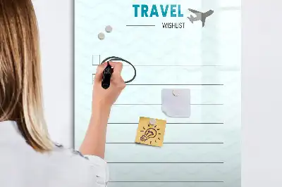 Tablă magnetică pentru planificarea călătoriilor planificator de călătorii