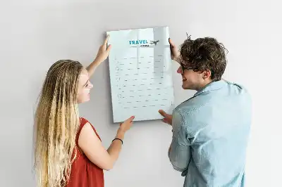 Tablă magnetică pentru planificarea călătoriilor planificator de călătorii