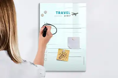 Tablă magnetică pentru planificarea călătoriilor planificator de călătorii