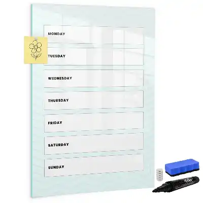 Planificator săptămânal cu suprafață magnetică pentru marker