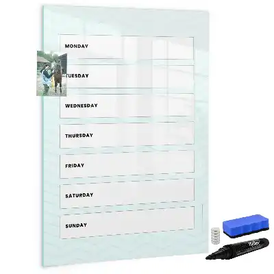 Planificator săptămânal cu suprafață magnetică pentru marker