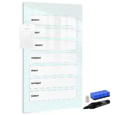 Planificator săptămânal cu suprafață magnetică pentru marker