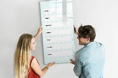 Planificator săptămânal cu suprafață magnetică pentru marker