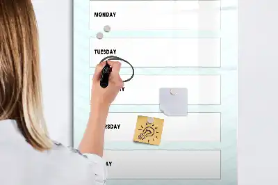Planificator săptămânal cu suprafață magnetică pentru marker