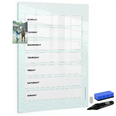 Planificator săptămânal cu suprafață magnetică pentru marker