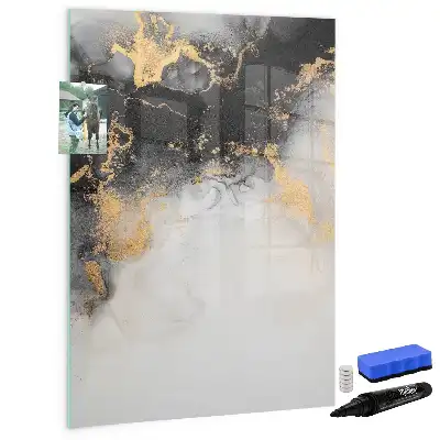 Tablă cu marker cu model de abstracție de marmură