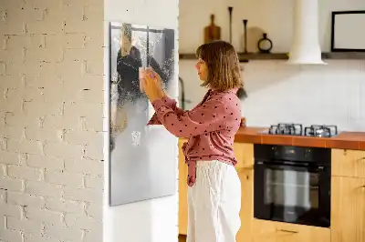 Tablă cu marker cu model de abstracție de marmură