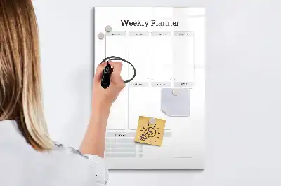 Planificator săptămânal tablă cu marker