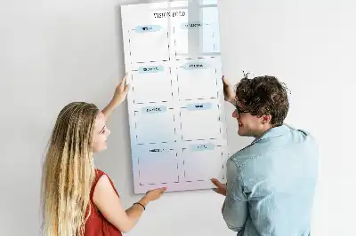 Tablă magnetică de scris cu format de plăcuță