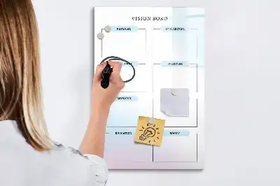 Tablă magnetică de scris cu format de plăcuță