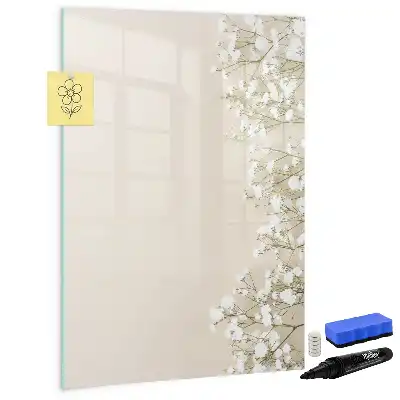 Tablă magnetică de scris model cu flori delicate
