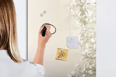 Tablă magnetică de scris model cu flori delicate