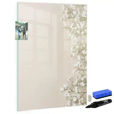 Tablă magnetică de scris model cu flori delicate