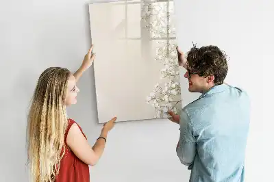 Tablă magnetică de scris model cu flori delicate