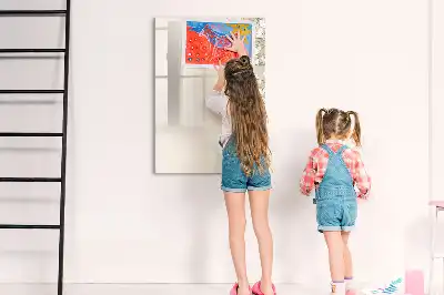 Tablă magnetică de scris model cu flori delicate