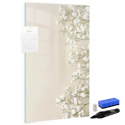 Tablă magnetică de scris model cu flori delicate