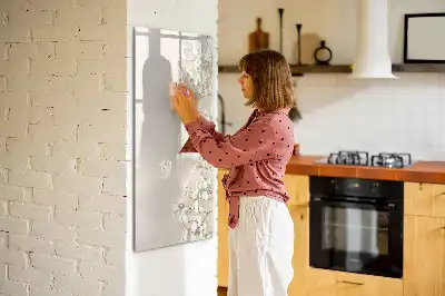 Tablă magnetică de scris model cu flori delicate