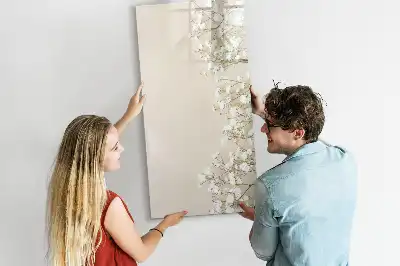 Tablă magnetică de scris model cu flori delicate