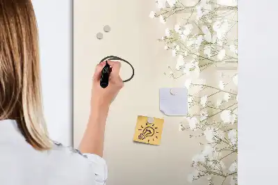 Tablă magnetică de scris model cu flori delicate