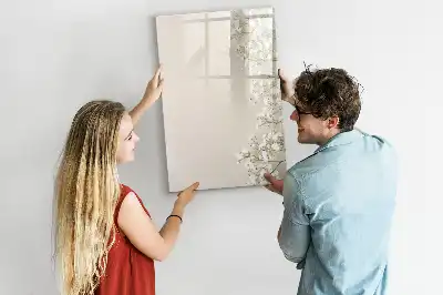 Tablă magnetică de scris model cu flori delicate
